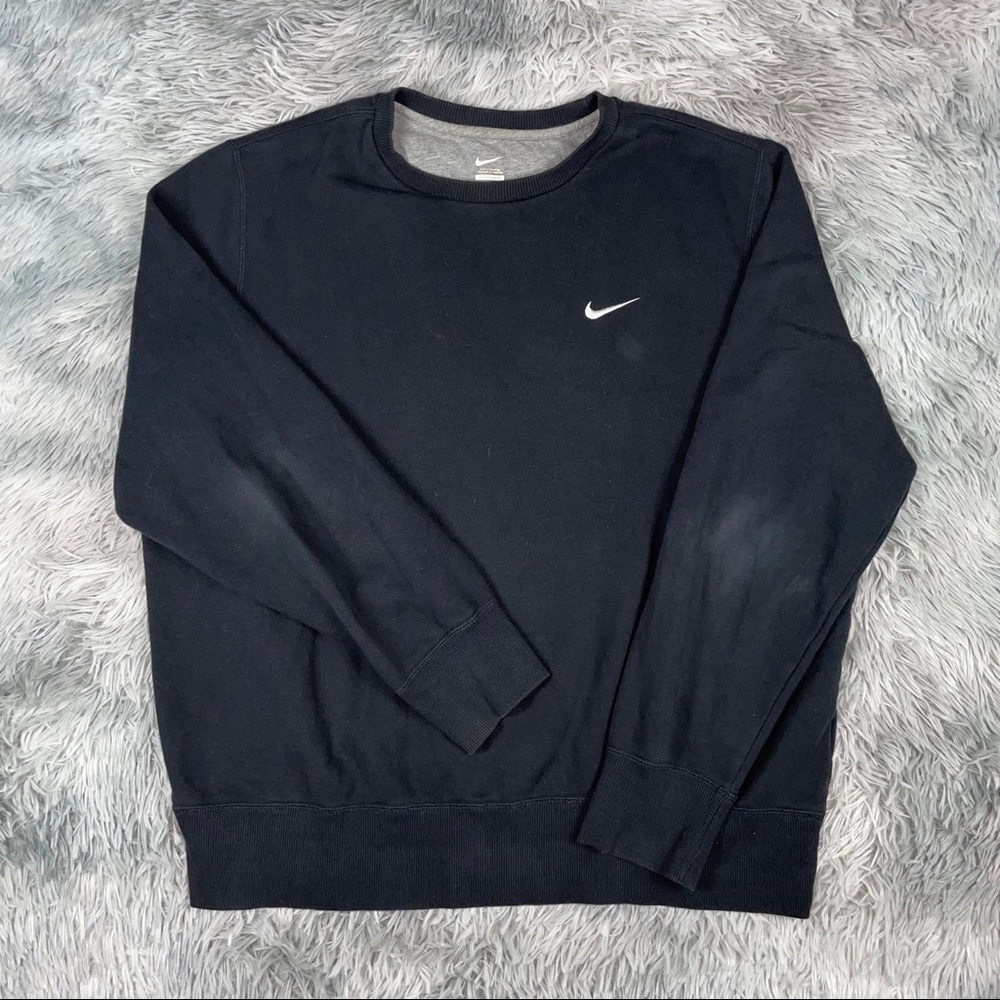 NIKE Sportswear Swoosh Check Black Sweatshirt 2XL